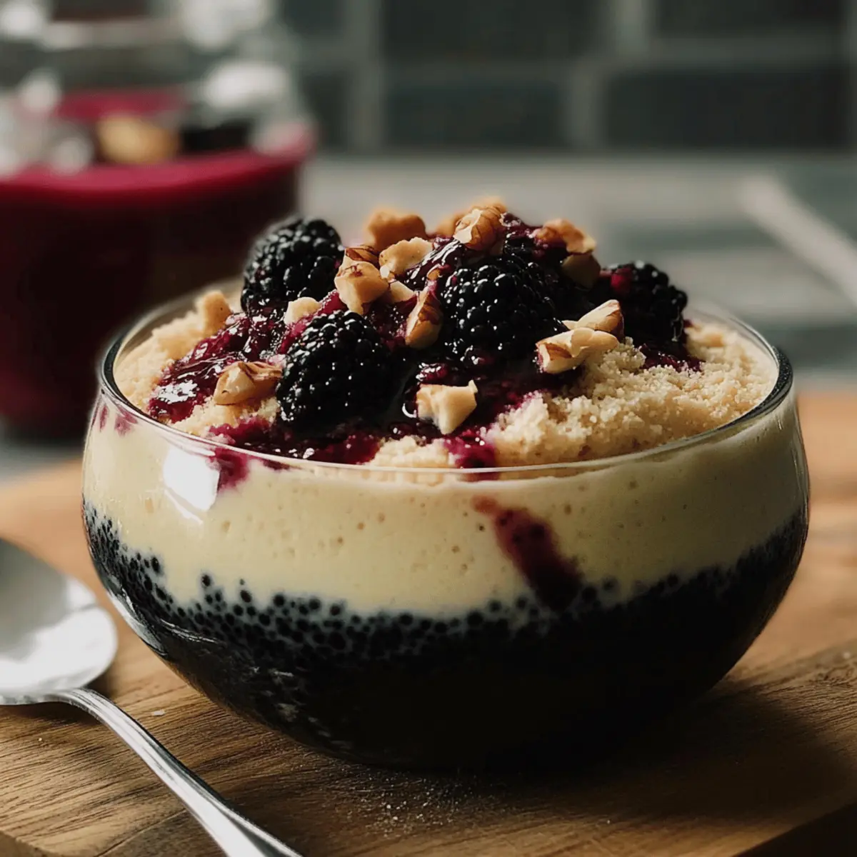 Grieß mit Fliederbeersaft - Ein einfaches Dessert
