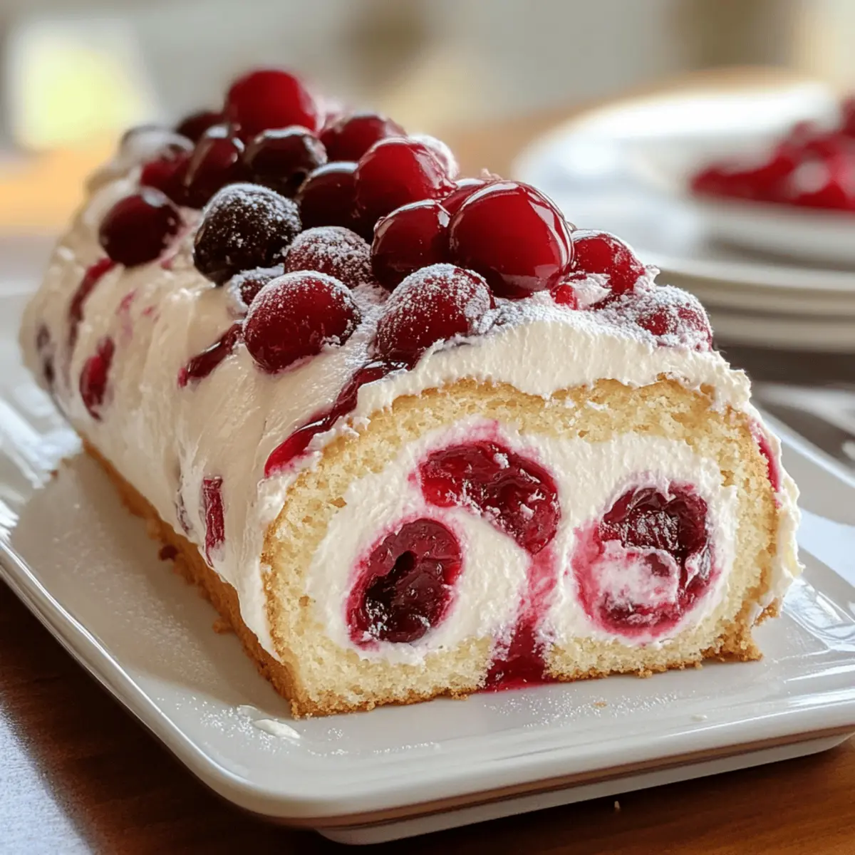 Kirsch-Käsekuchen-Rollen Kuchen ganz einfach selber machen