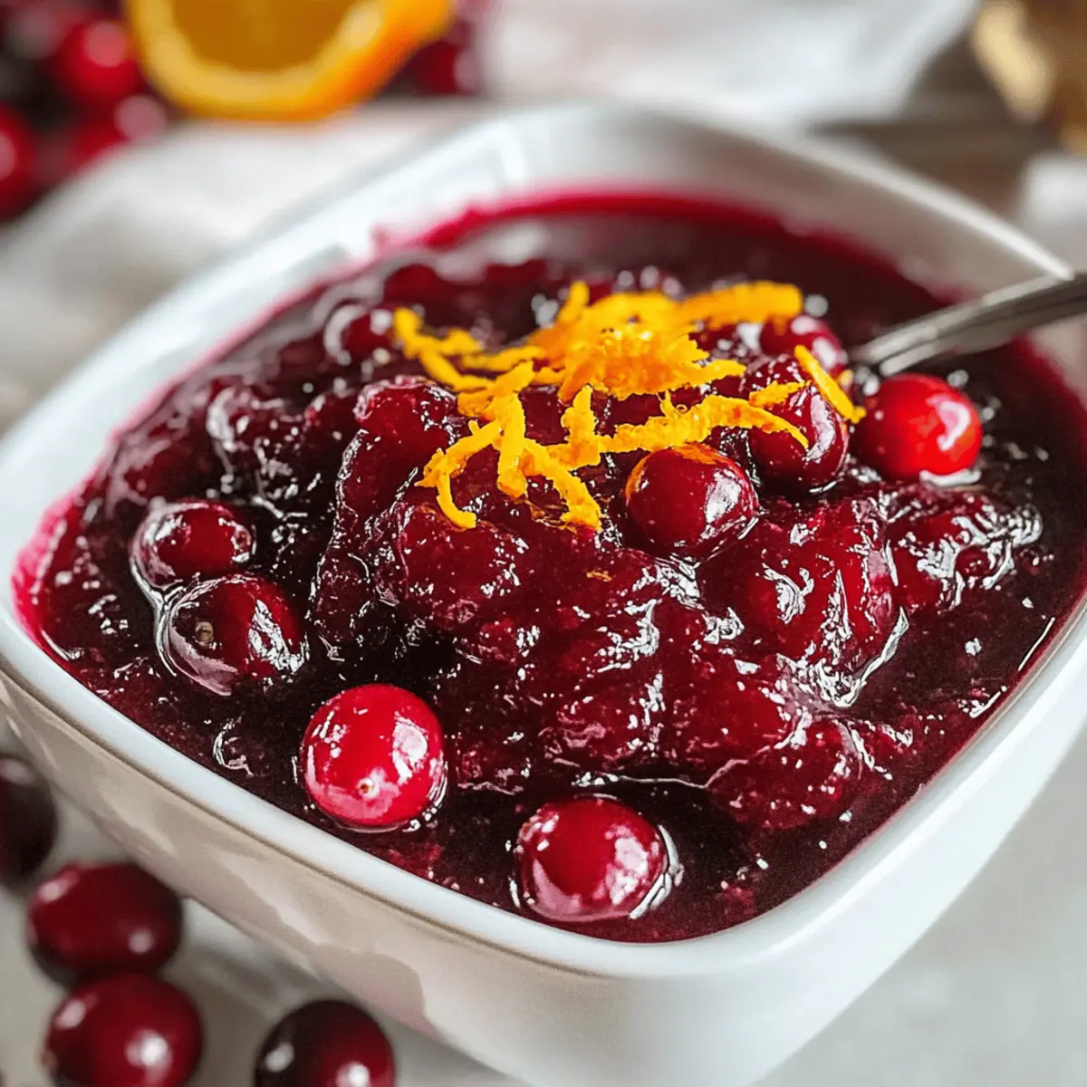 Ahorn Bourbon Cranberry Sauce für festliche Feiern