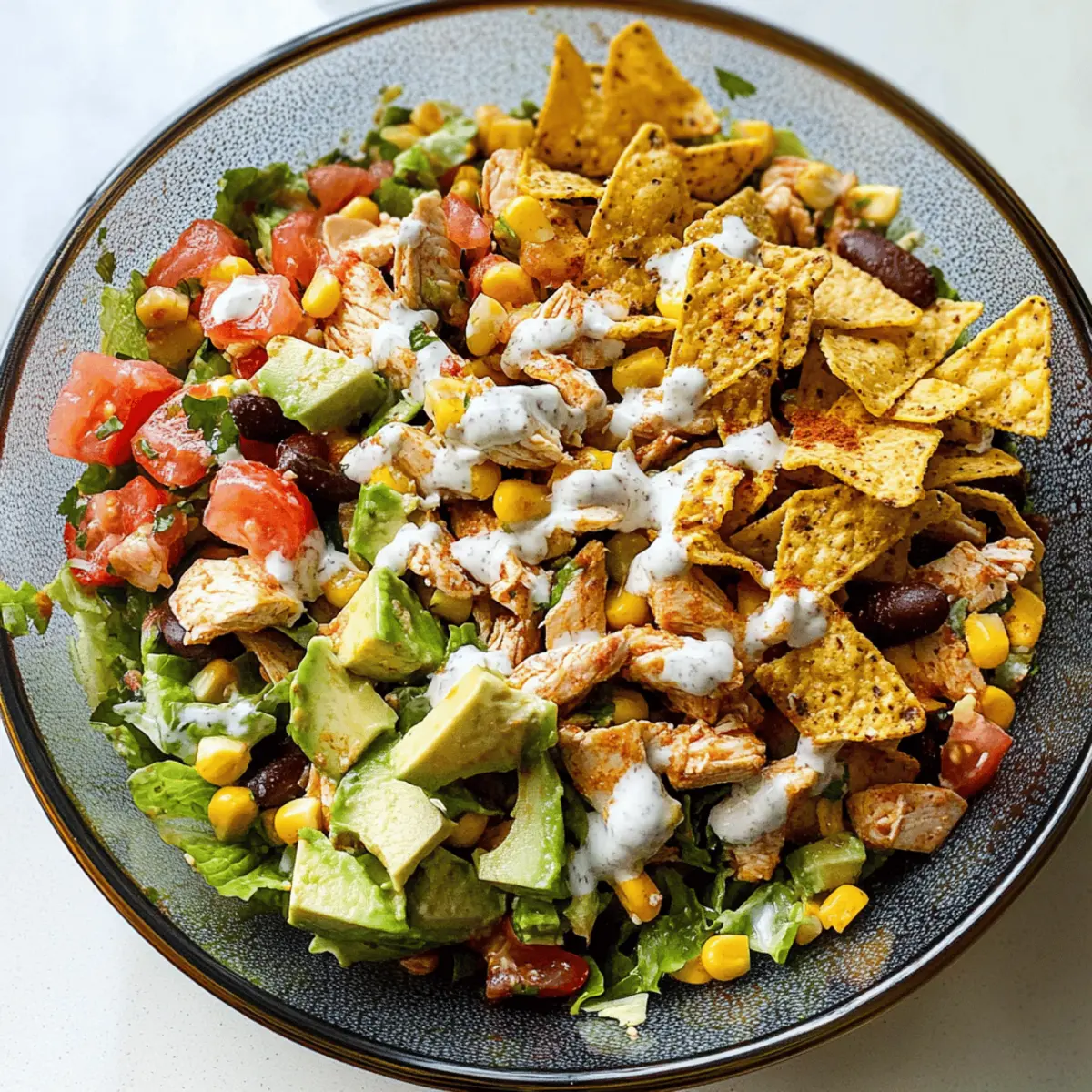 Häckselsalat mit Hähnchen für schnelle Abende
