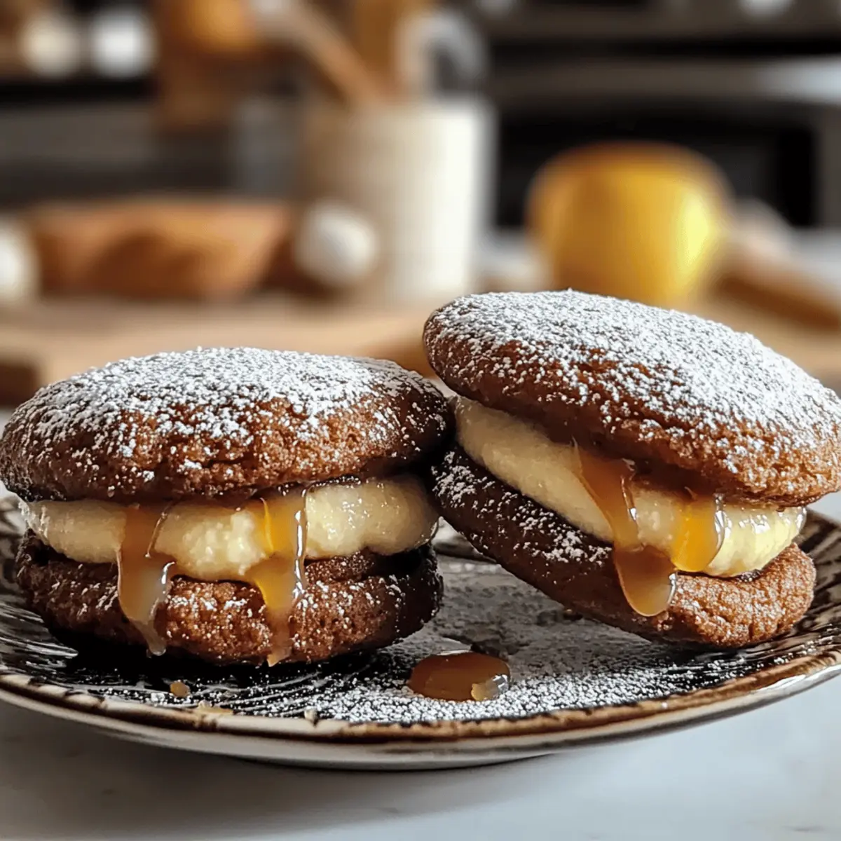 Apfelwein-Whoopie-Pie-Kekse mit Karamell Genießen