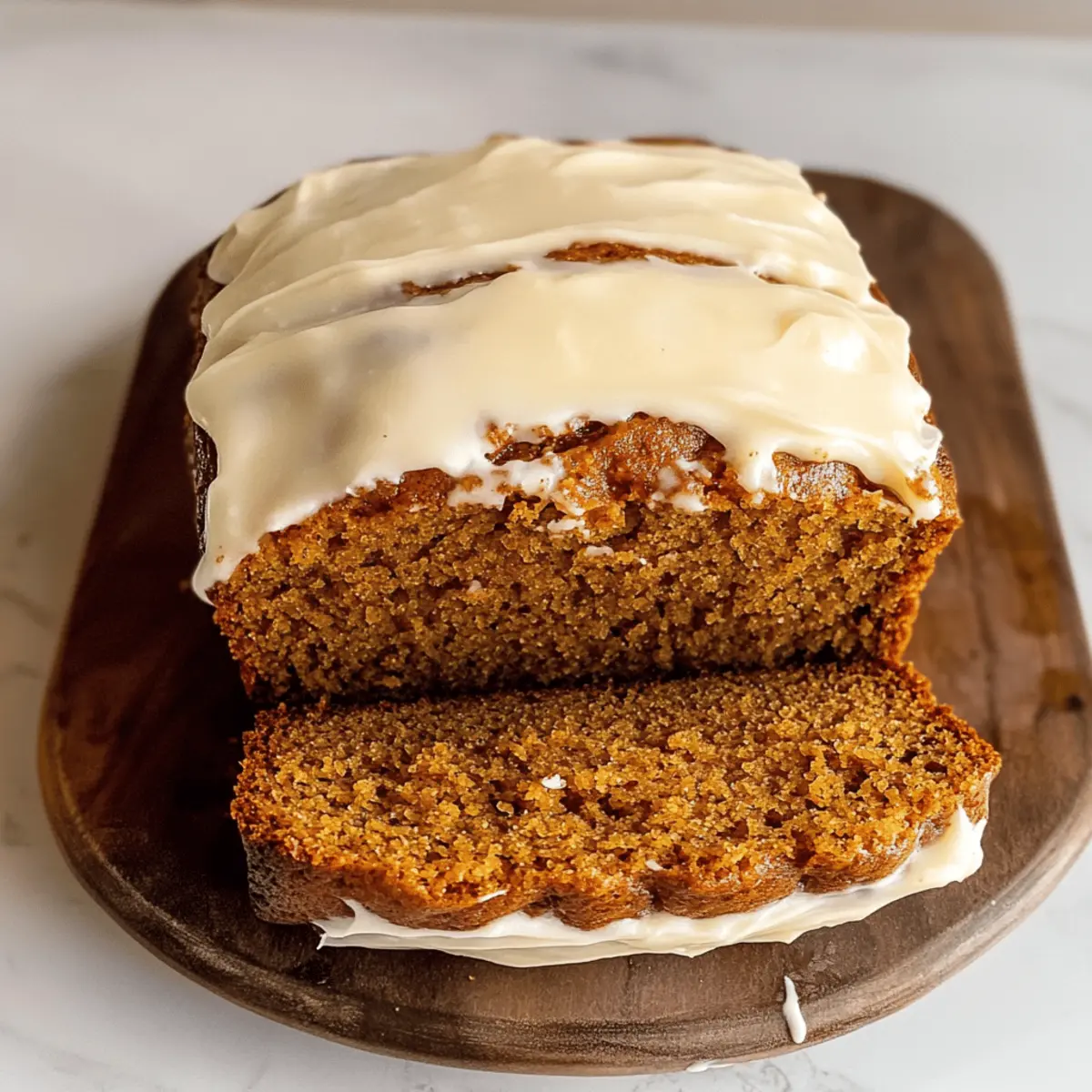 Kürbisbrot mit Frischkäse-Frosting für den Herbst