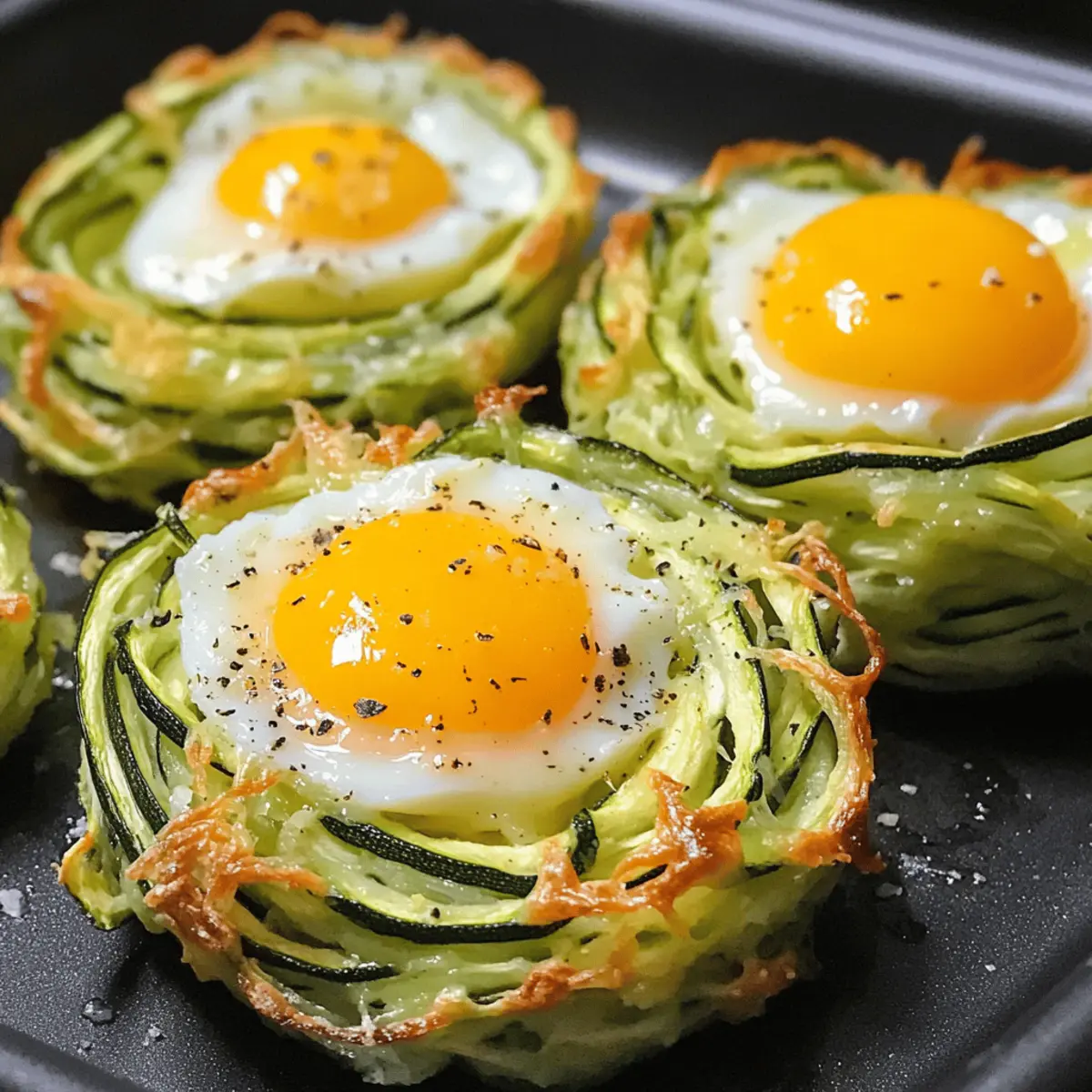 Zucchini-Ei-Nester für leichte Sommergerichte