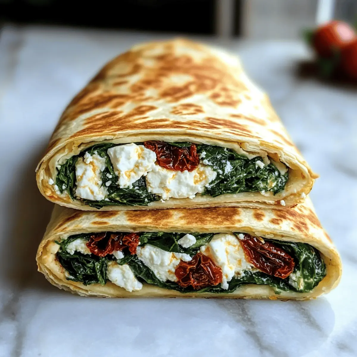 Leckere Copycat Starbucks Spinat Feta Wraps