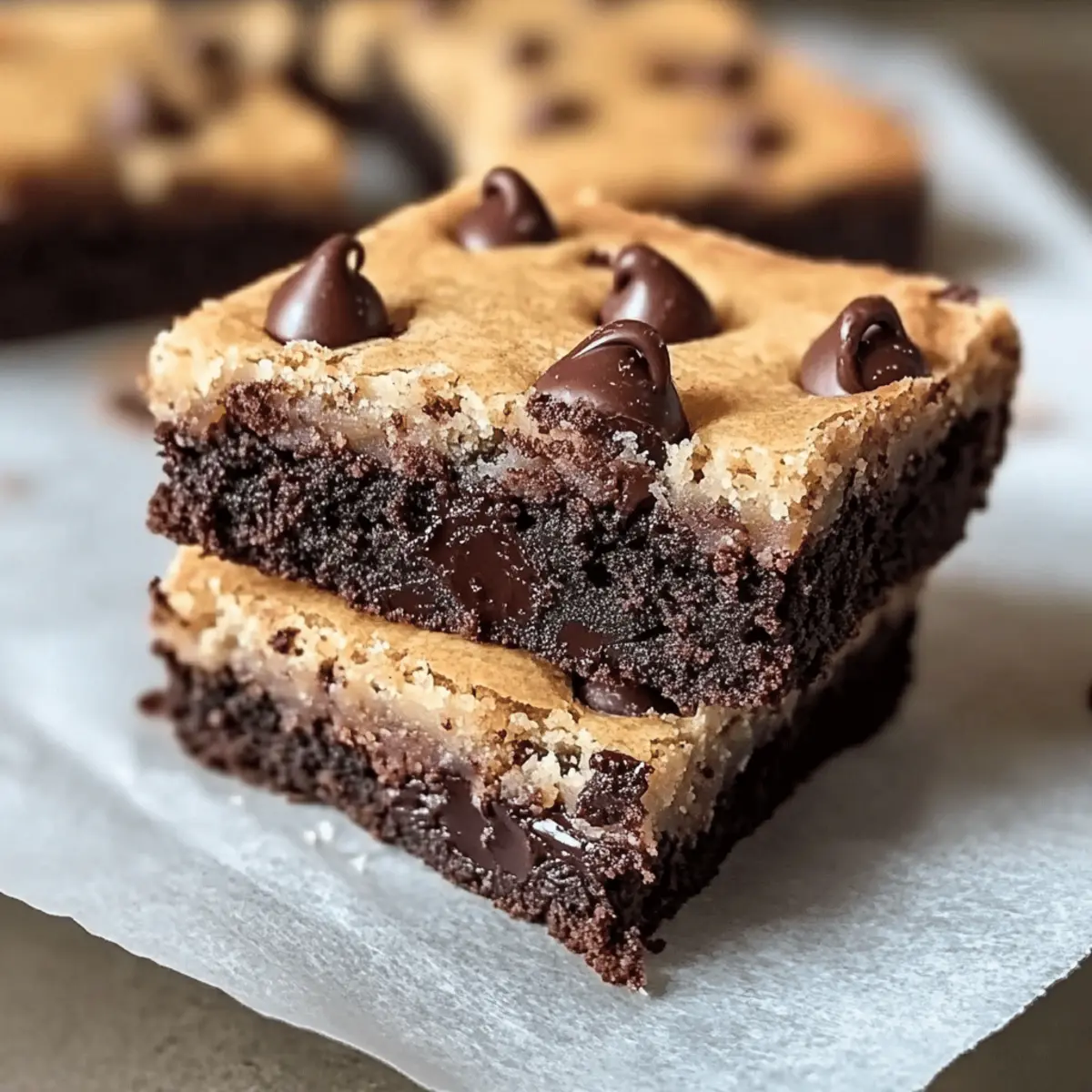 Doppelte Schicht Vegane Brookies für Schokoladenliebhaber