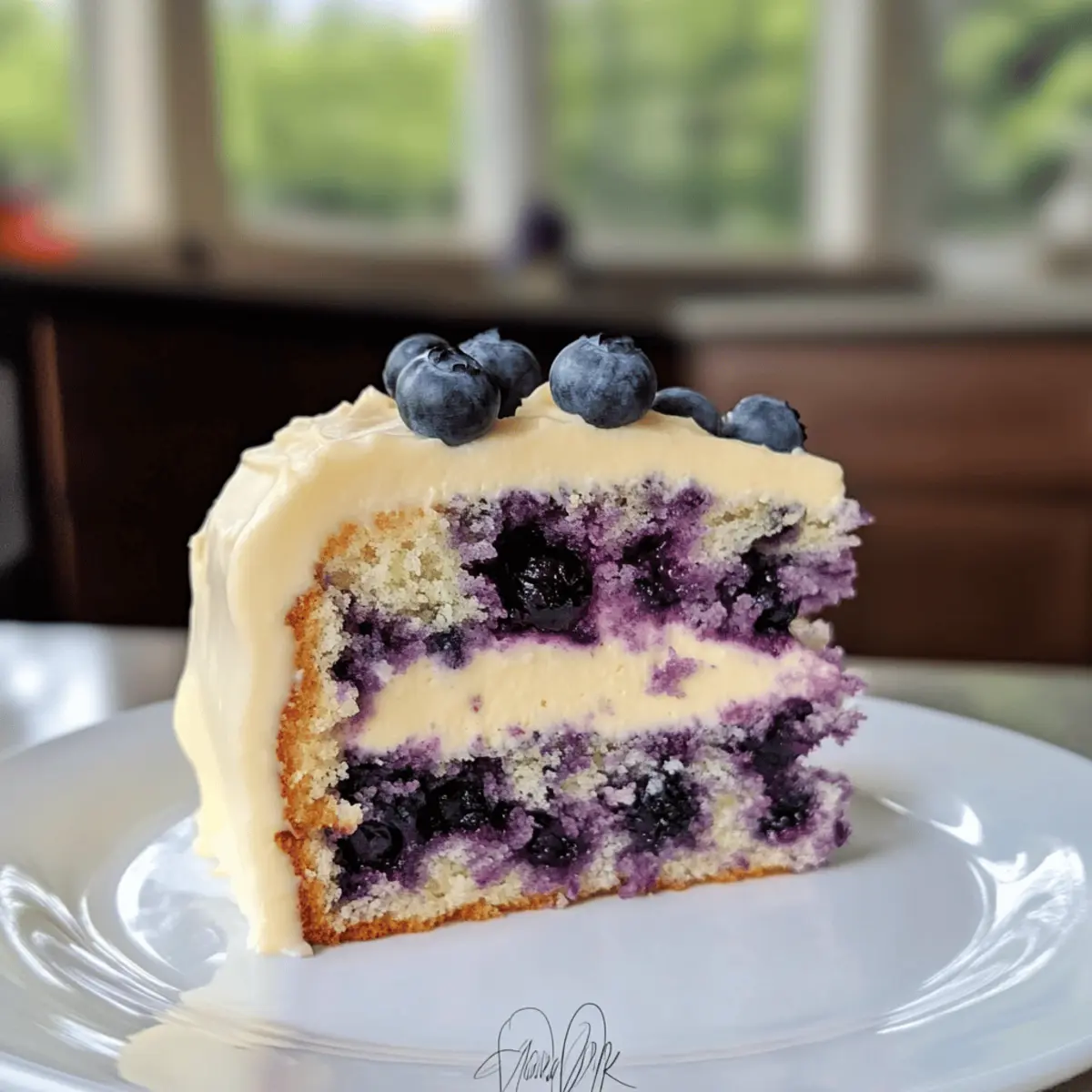 Saftiger Blaubeerkuchen mit Zitronencreme-Frosting