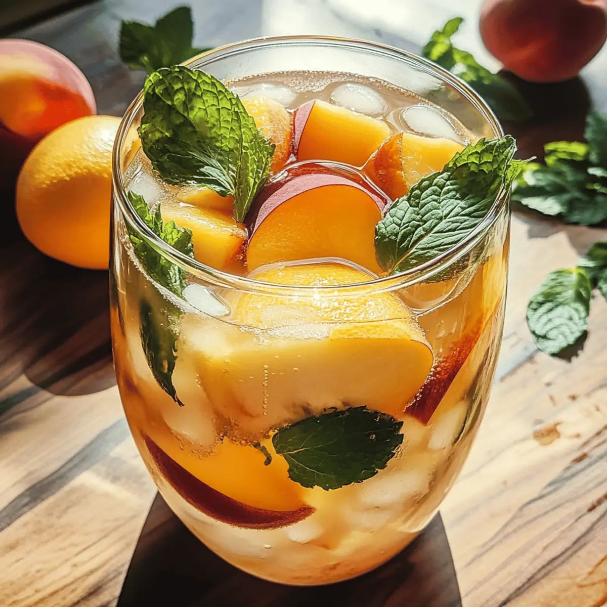 Weiße Pfirsich-Sangria: Erfrischend für den Sommer