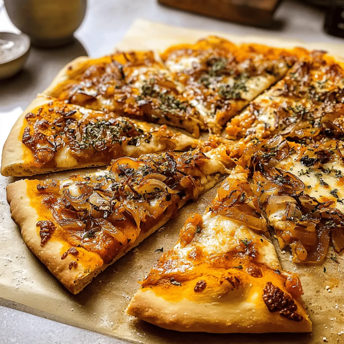 5 Zutaten Kürbis und Gouda Pizza für den Herbst