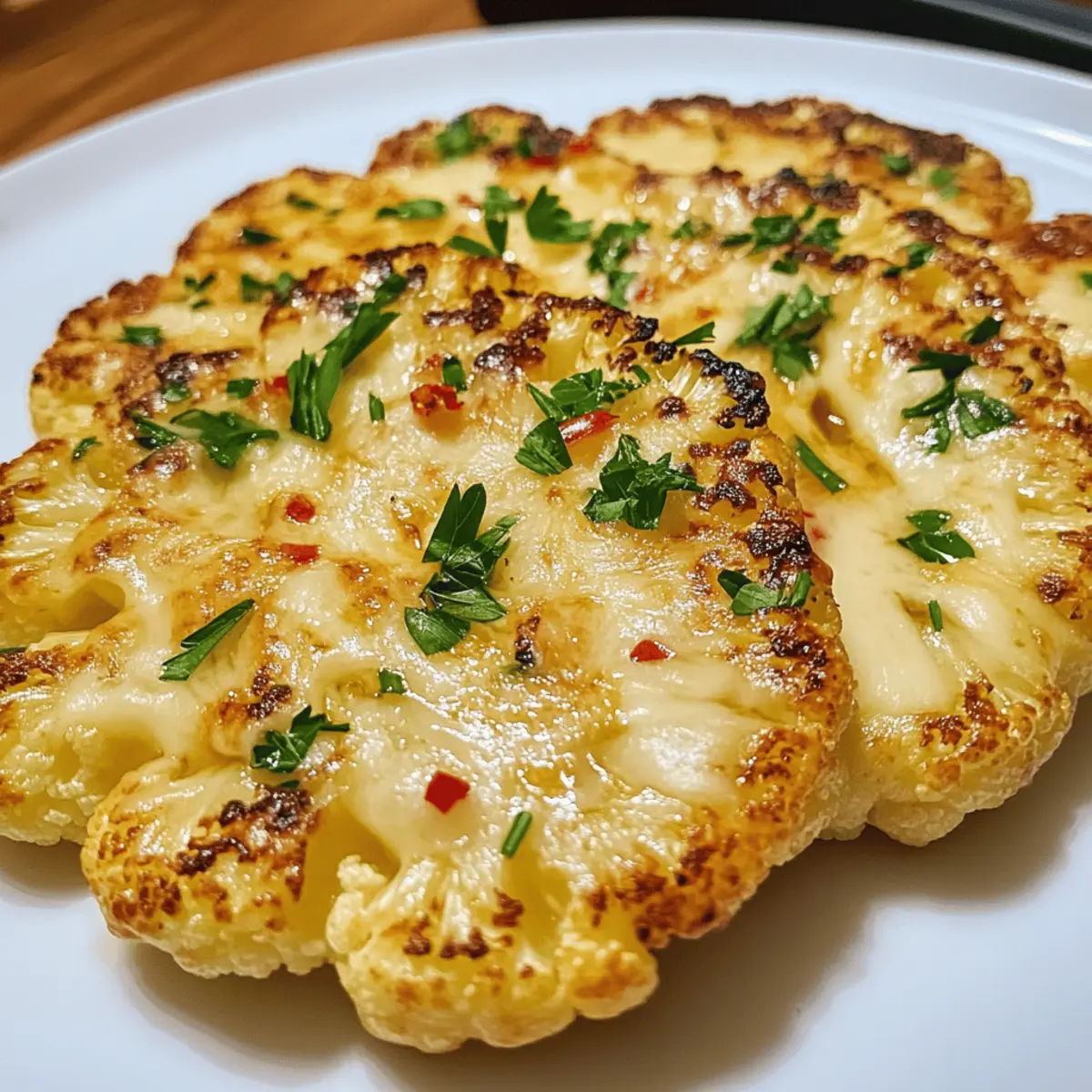 Einfache Käse Blumenkohl Steaks mit Witz und Geschmack