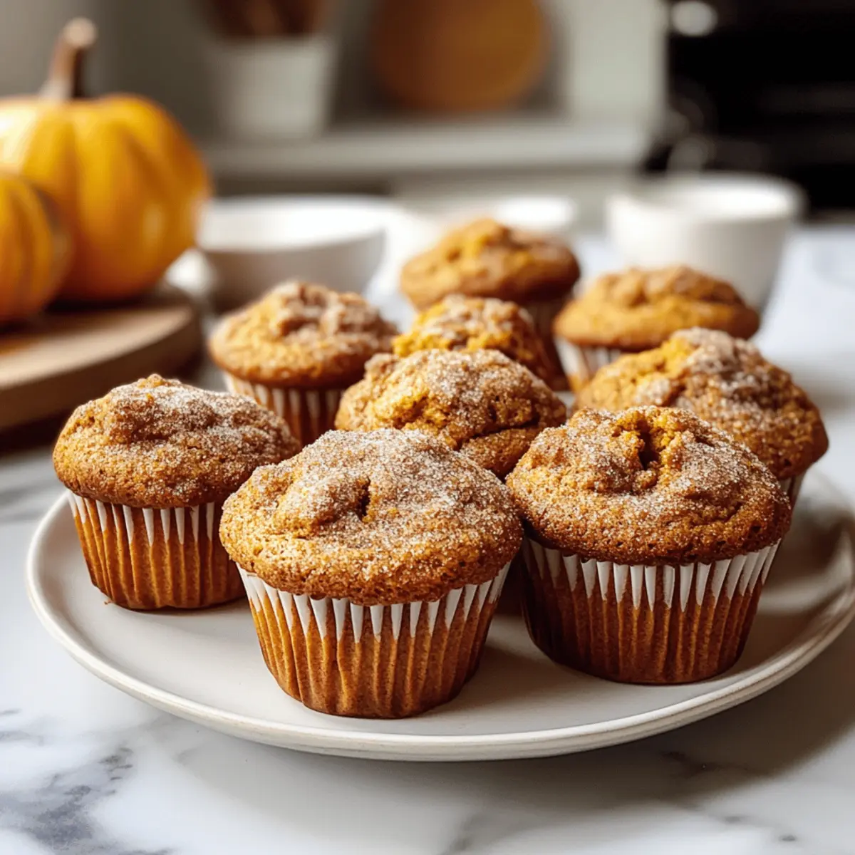 Gewürzte gebackene Kürbismuffins für den Herbst