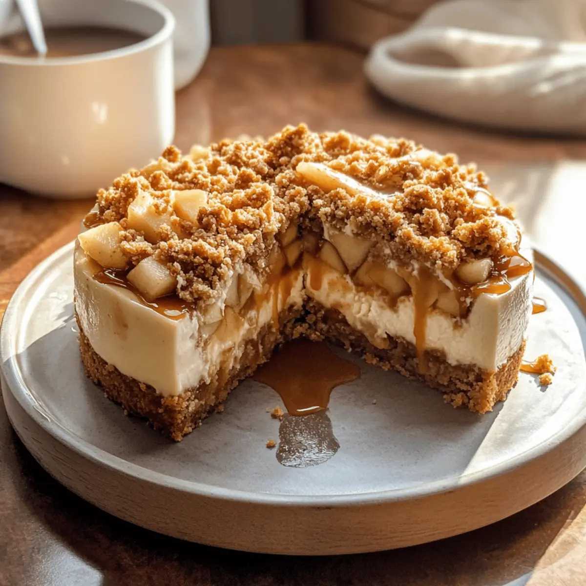 Apfelstreuselkuchen Cheesecake für den Herbstgenuss