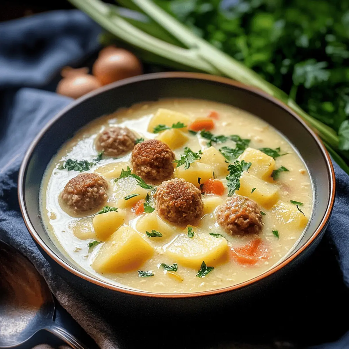 Kohlrabi Suppentopf mit Hackbällchen – Satisfying Comfort Food