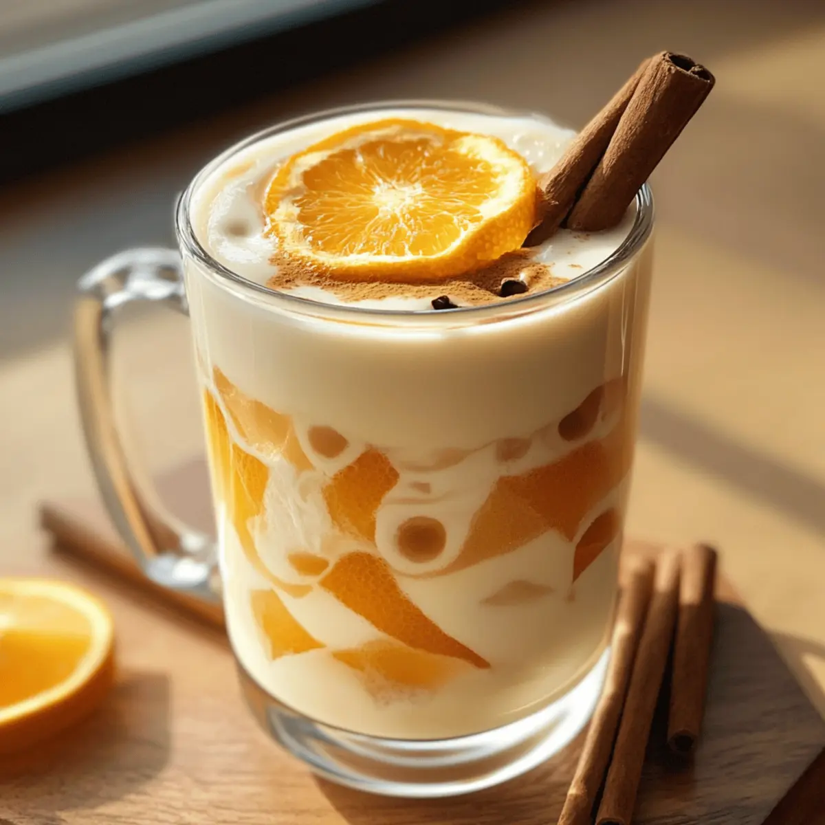 Köstlicher Orange Zimt Milchtee für kalte Tage