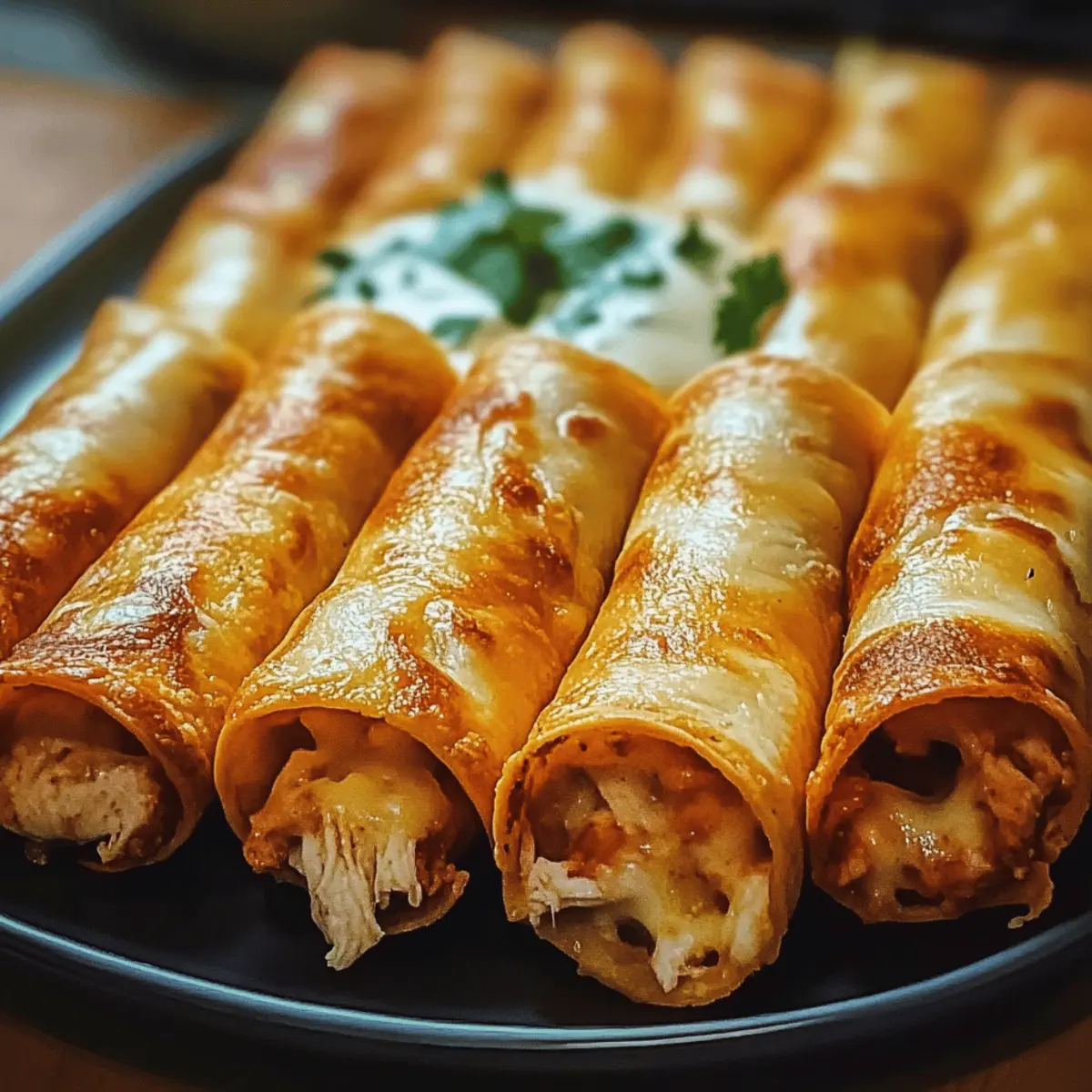 Knusprige Huhn Taquitos Ofen für jeden Anlass