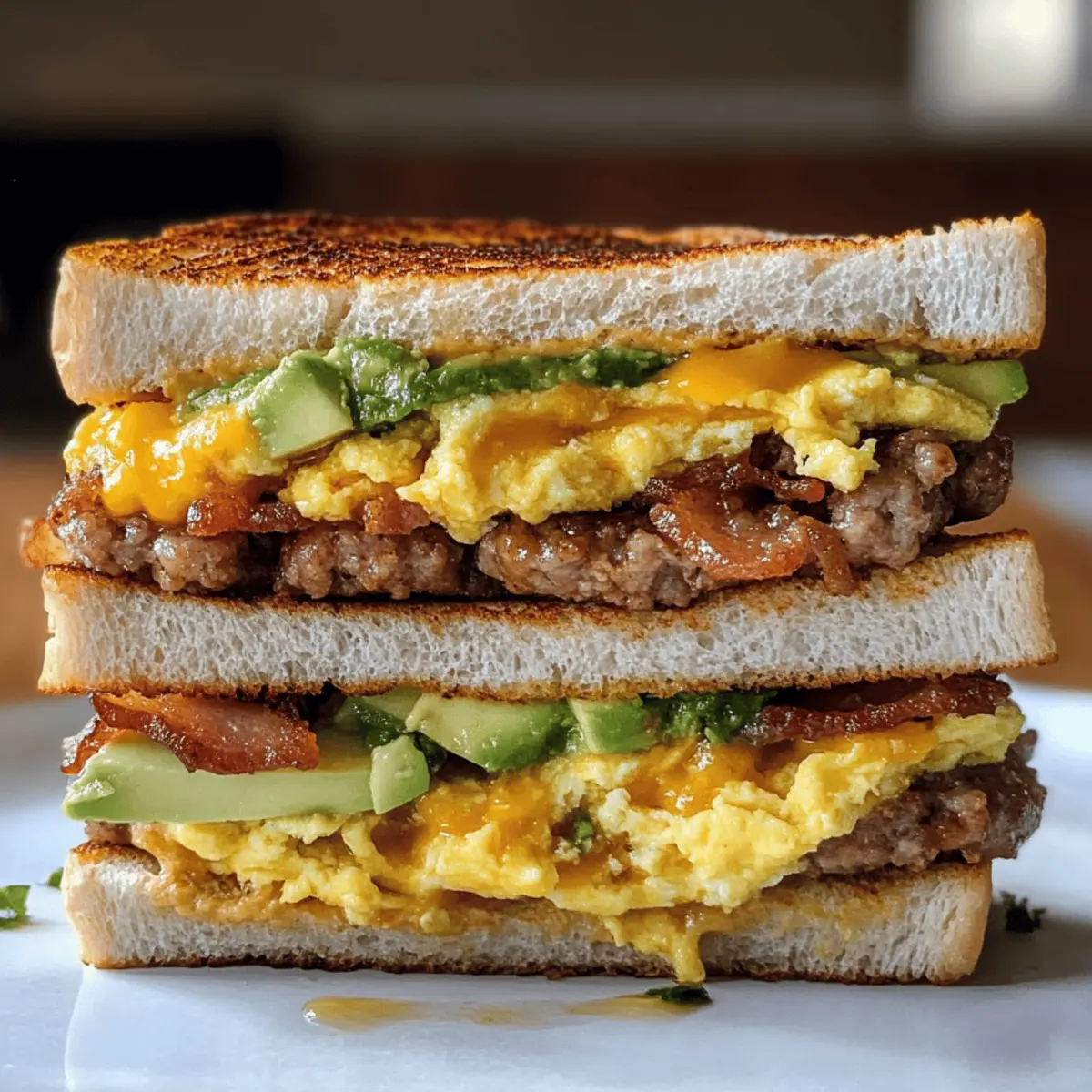 Frühstücksclub-Sandwich mit Cowboy Butter