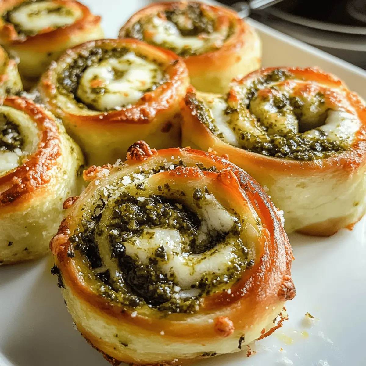 Pizzaschnecken mit Pesto und Mozzarella genießen