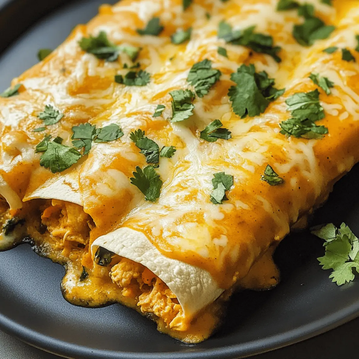 Cremige Kürbis-Hühnchen-Enchiladas für die Familie