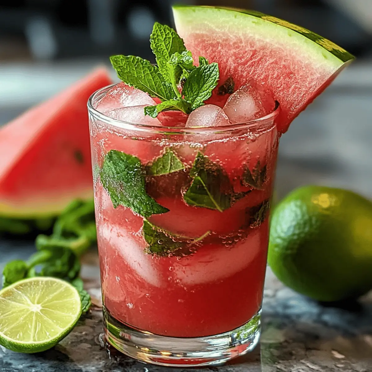 Wassermelone Minze Erfrischung für heiße Tage