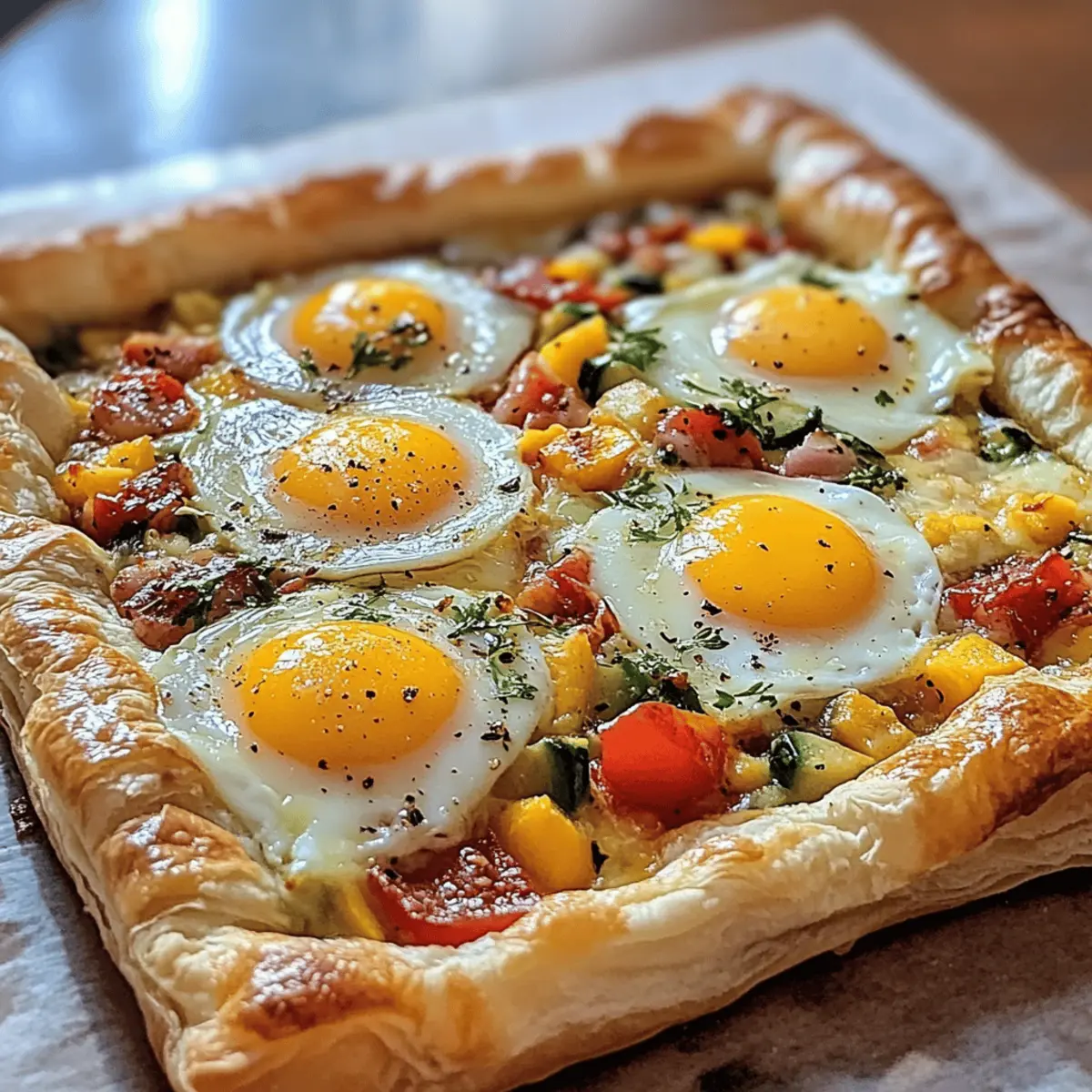Blätterteig Frühstückspizza – Kreative Brunch-Idee