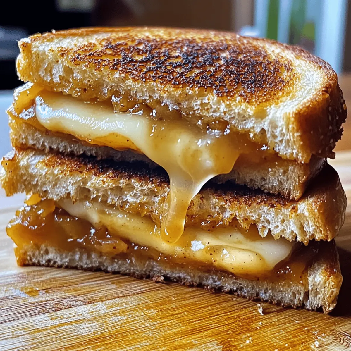 Apfelbutter gegrillter Käse für gemütliche Momente