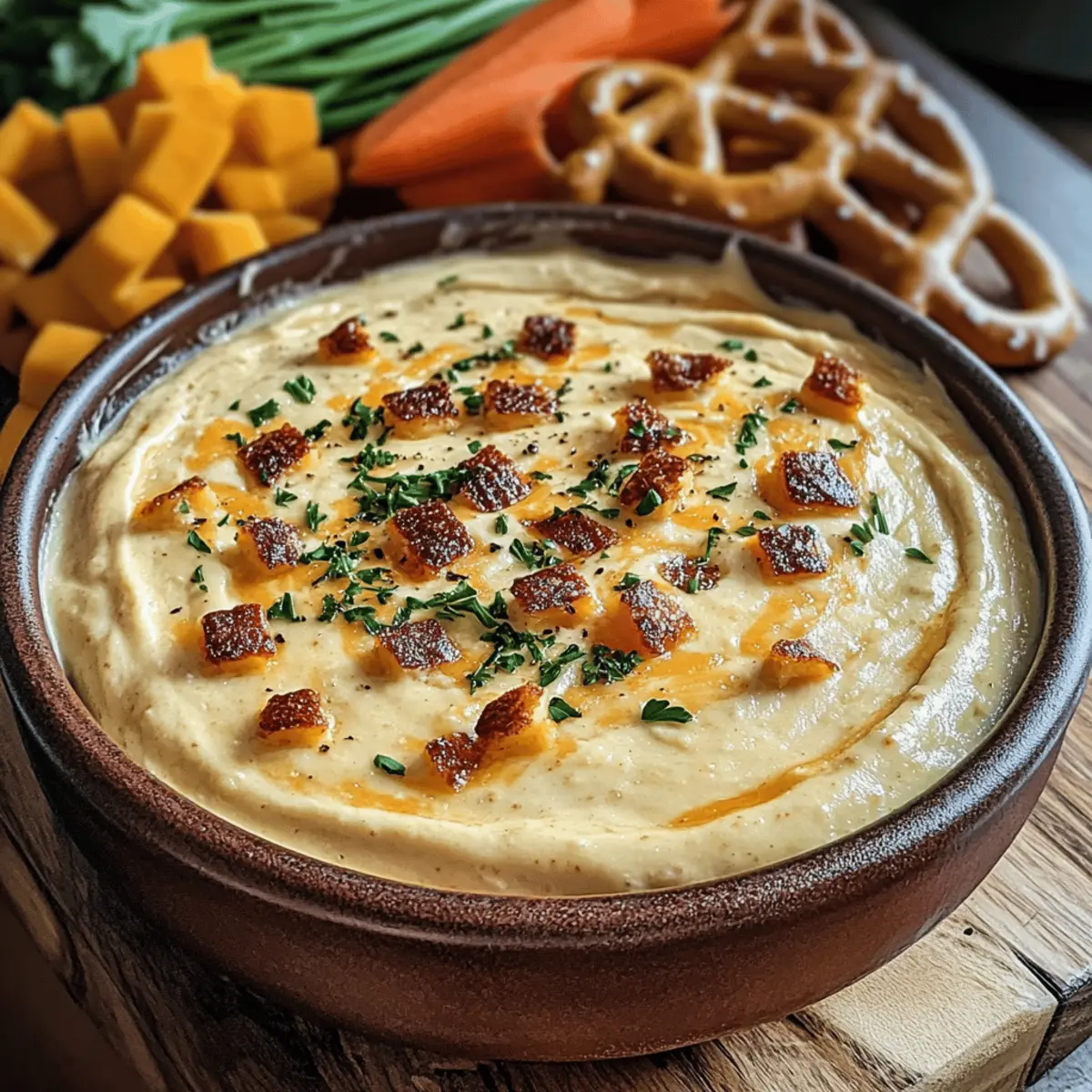Cremiger und herzhaft Bierkäse-Dip für jede Party