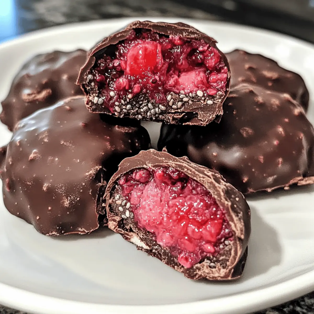 Schokoladen-Himbeer-Chia-Frierbisse ohne Backen