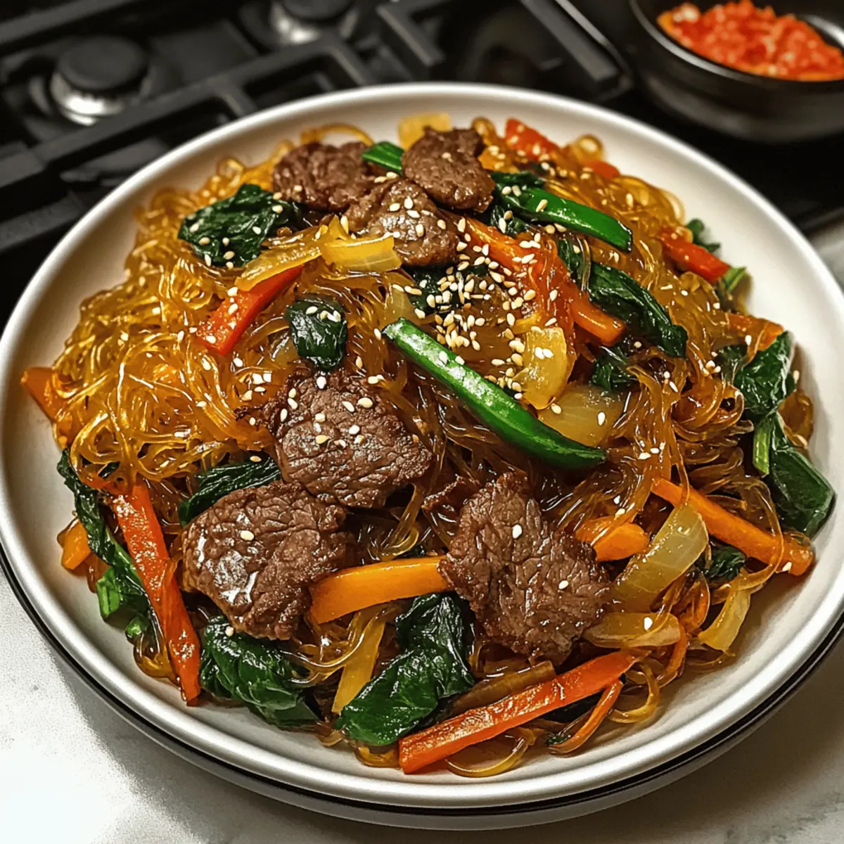 Japchae: Köstliche Süßkartoffelnudeln selbstgemacht