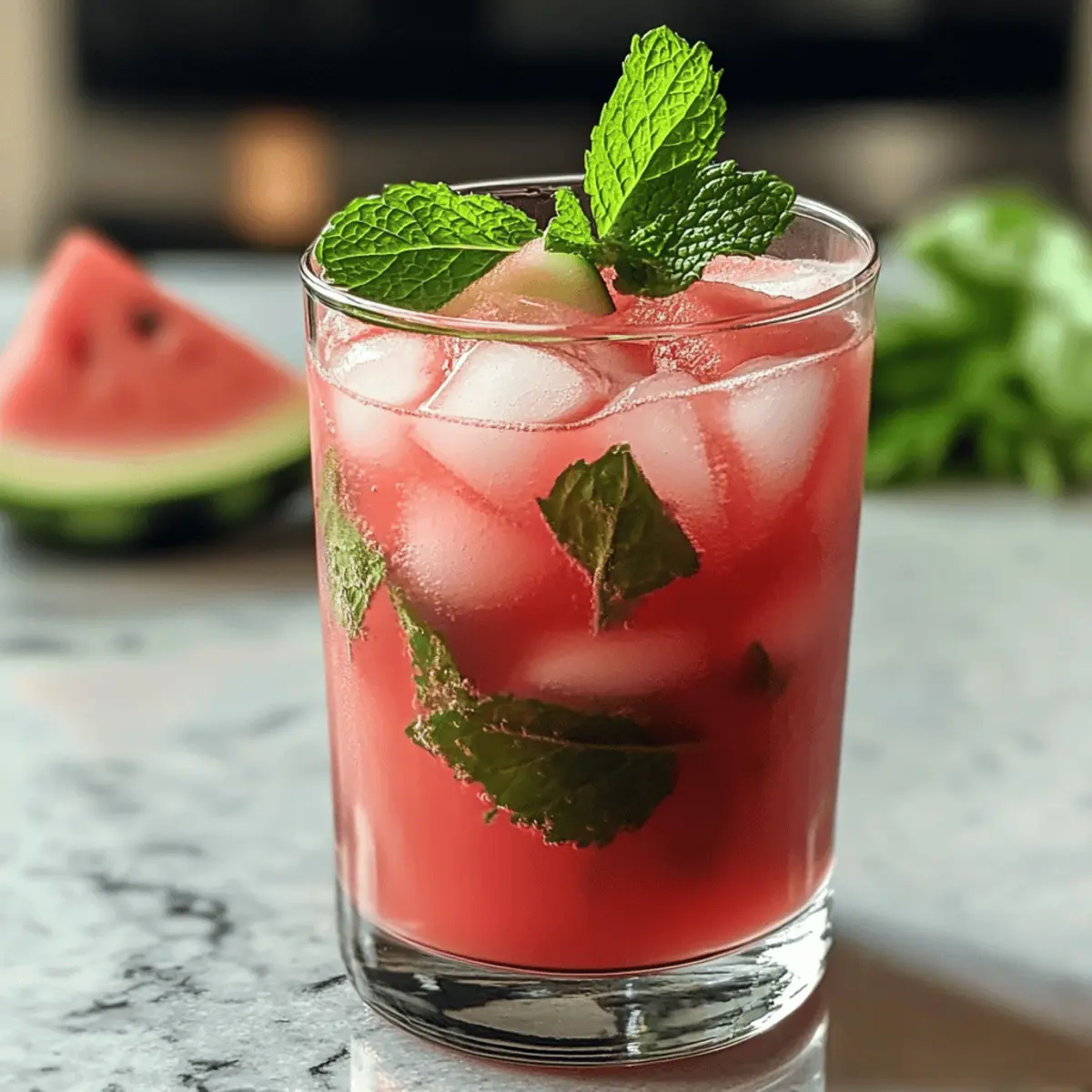 Wassermelone Minze Erfrischung für heiße Sommertage