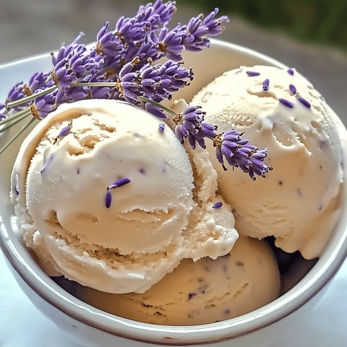 Honig Lavendel Eiscreme für heiße Sommertage