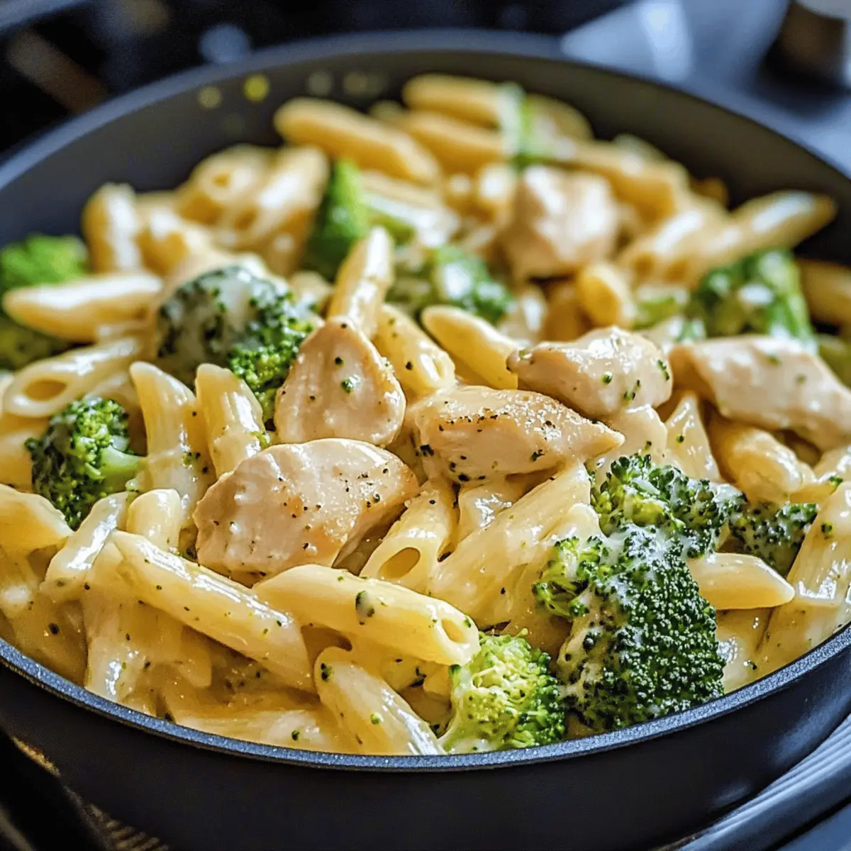Cremige Hähnchen Brokkoli Pasta für stressfreie Abendessen