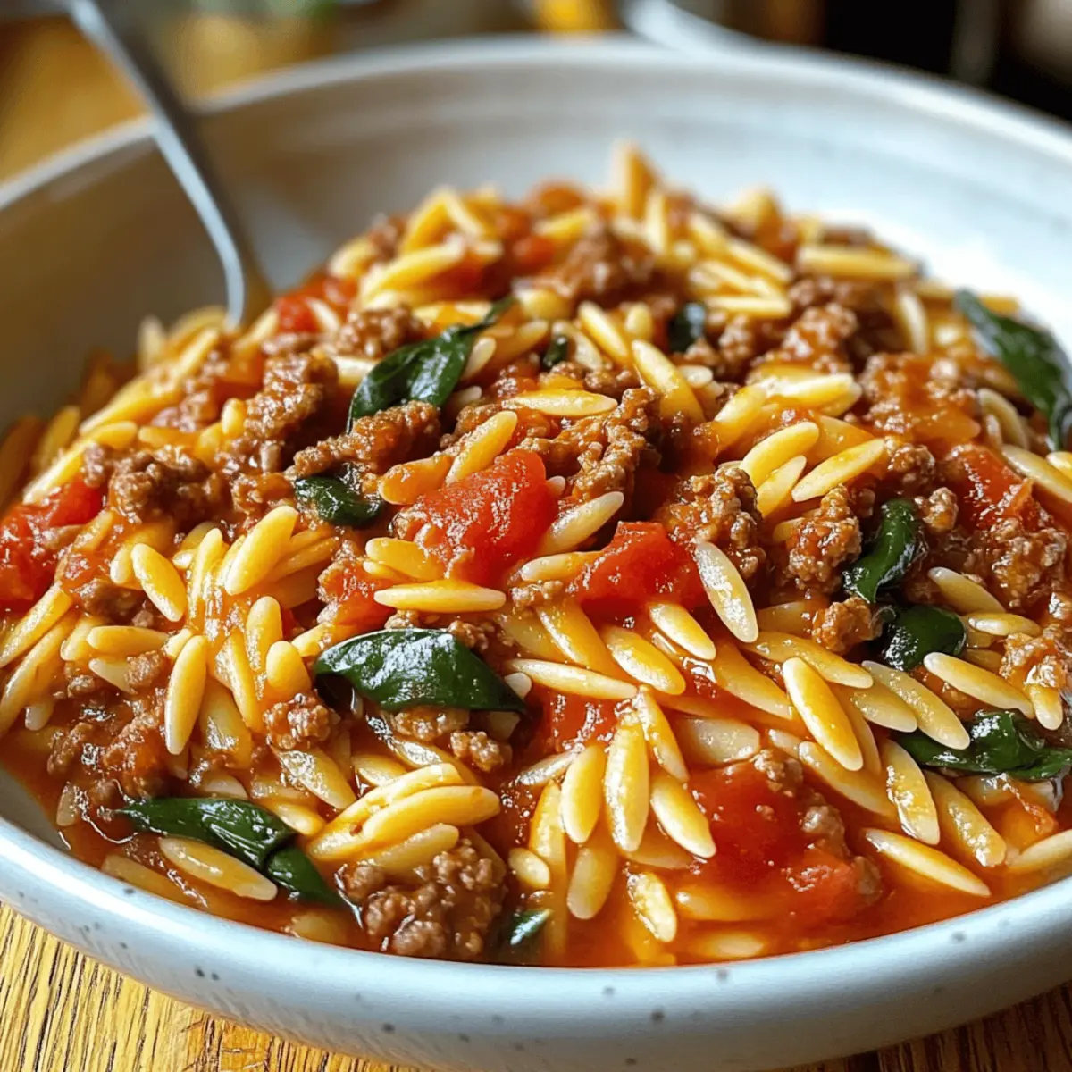 Rinderhackfleisch Orzo für die perfekte Wochennacht