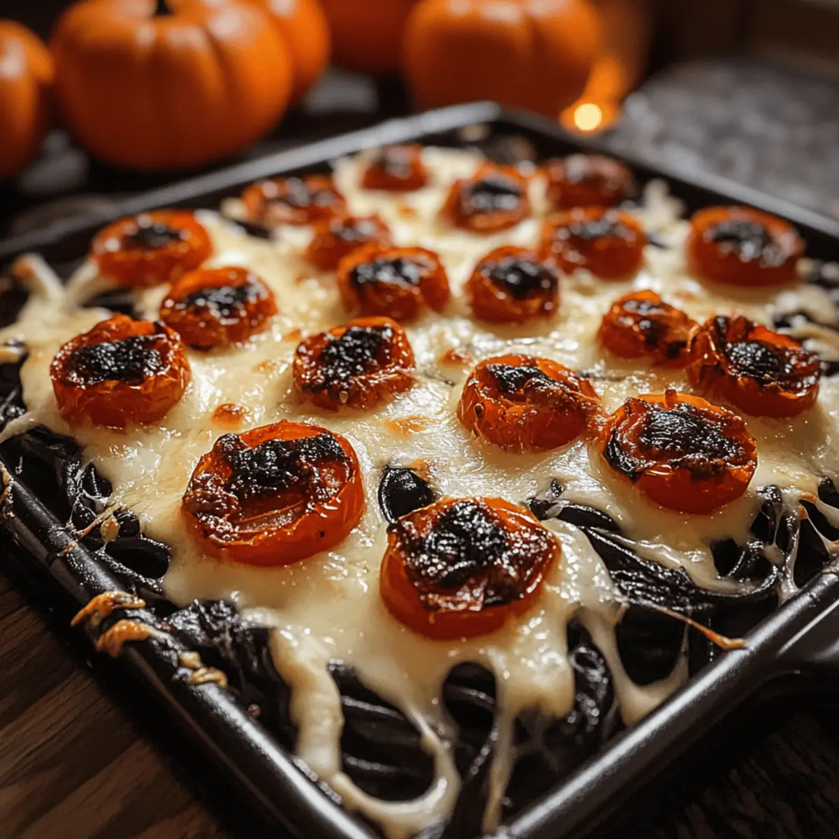 Schwarzes Meer Horror Pasta Auflauf für Halloween Spaß