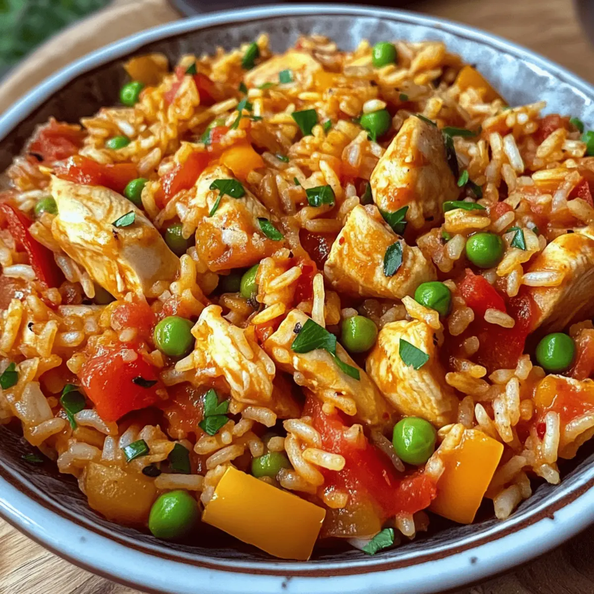 Serbisches Reisfleisch mit Hähnchen für jedes Familienessen