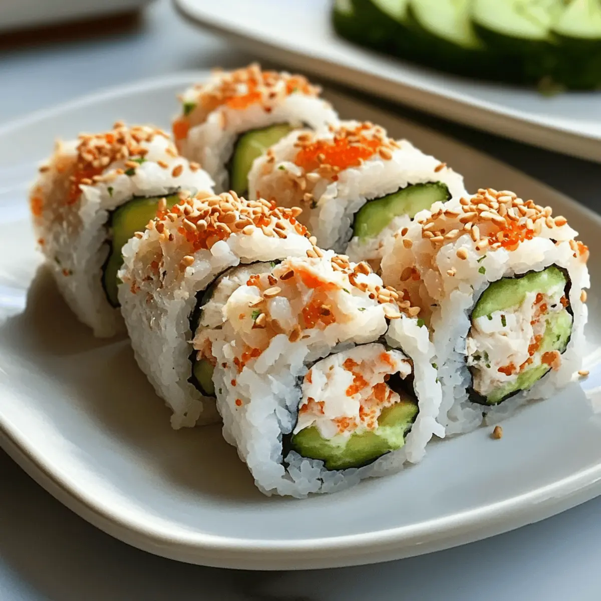 Scharfe Krabbenrolle für zu Hause perfekt gemacht