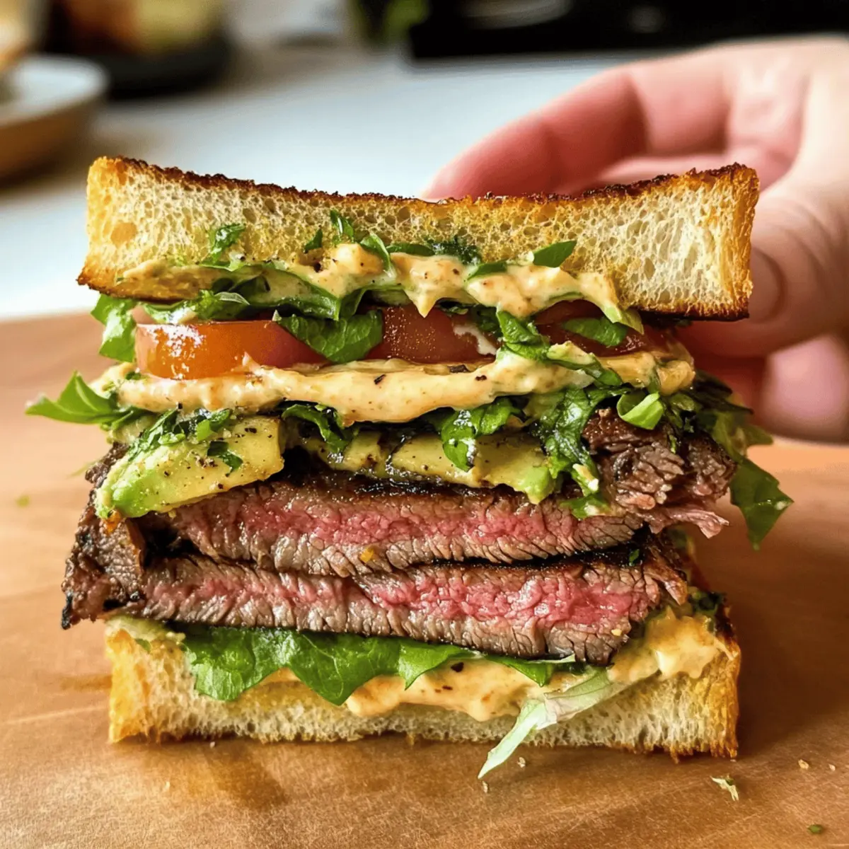 Saftiges Steak Sandwich mit Chipotle Aioli