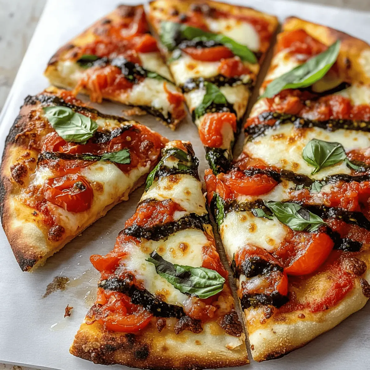 Bruschetta Pizza für den perfekten Pizzaabend