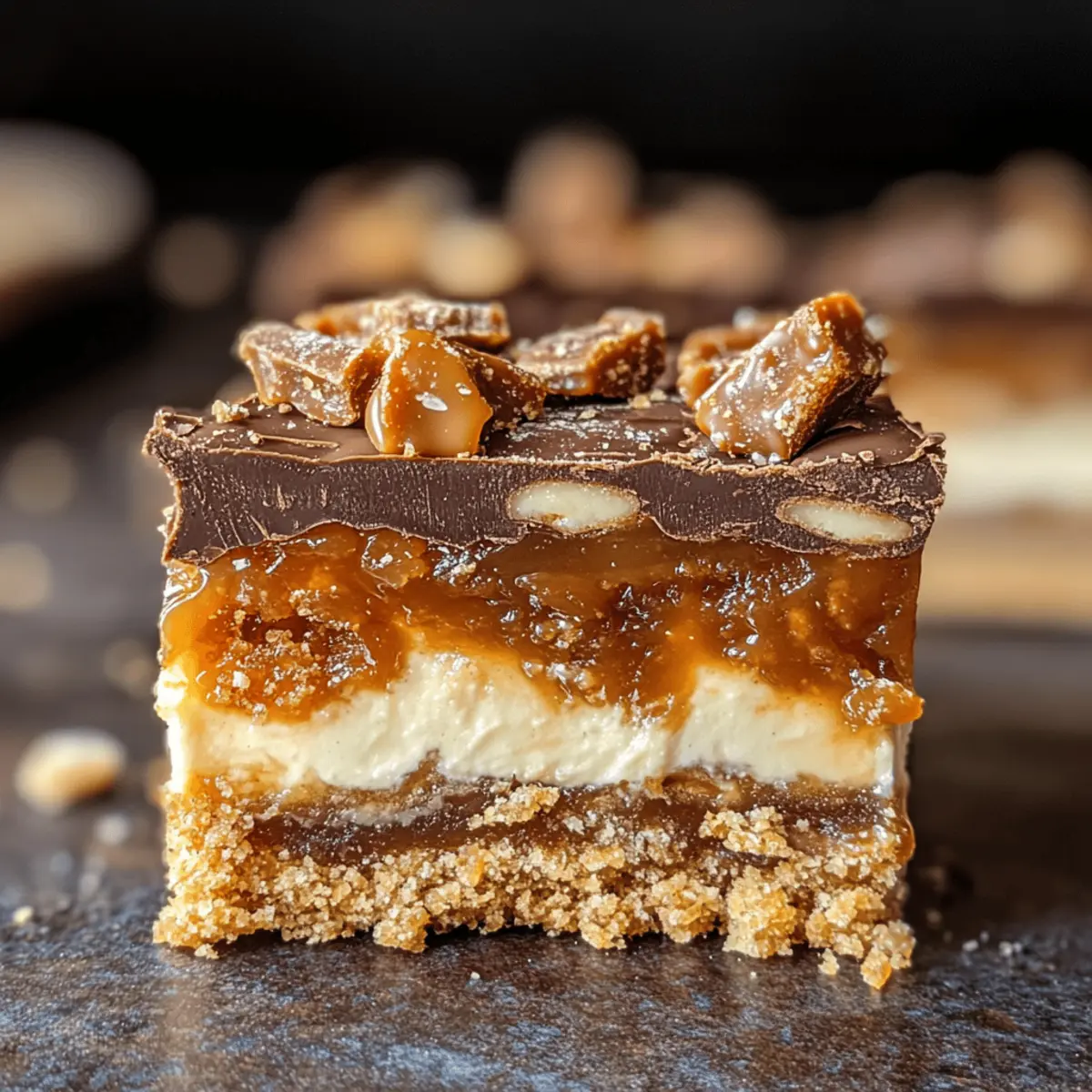 Butterfinger Karamell Riegel schnell und ohne Backen
