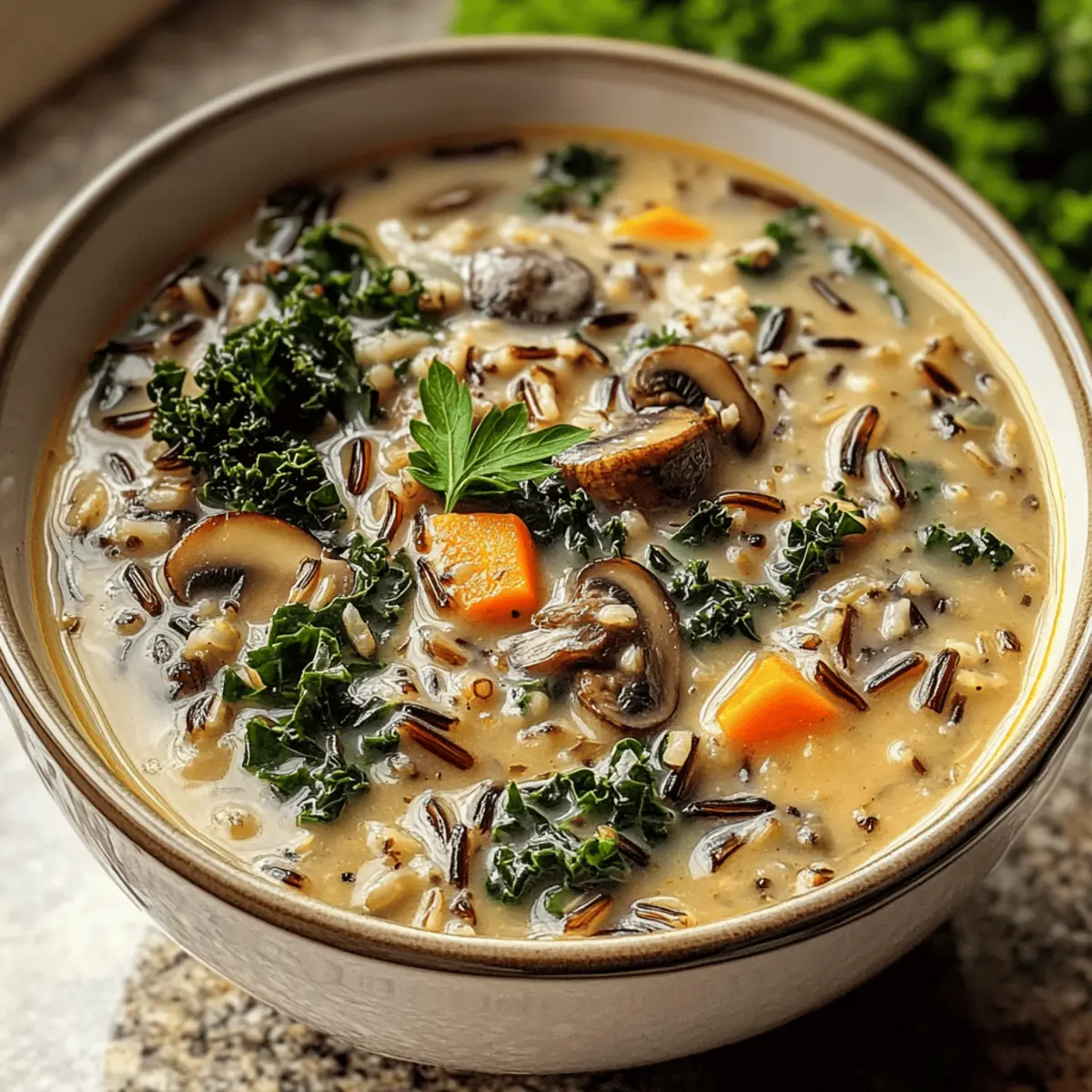 Gemütliche Herbst-Wildreis-Suppe für Seelenwärme