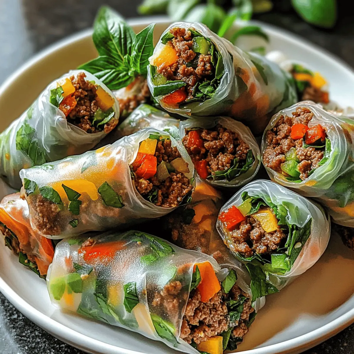 Thai-Basilikum-Rinderrollen Abendessen leicht gemacht