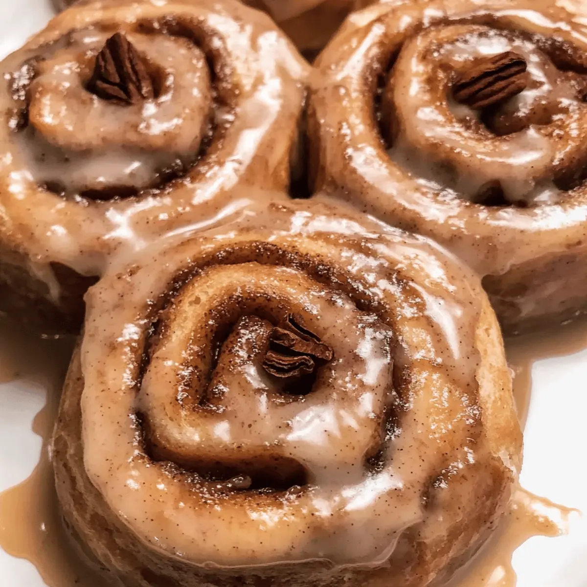 Gooey Chai Zimtschnecken mit Karamellsauce