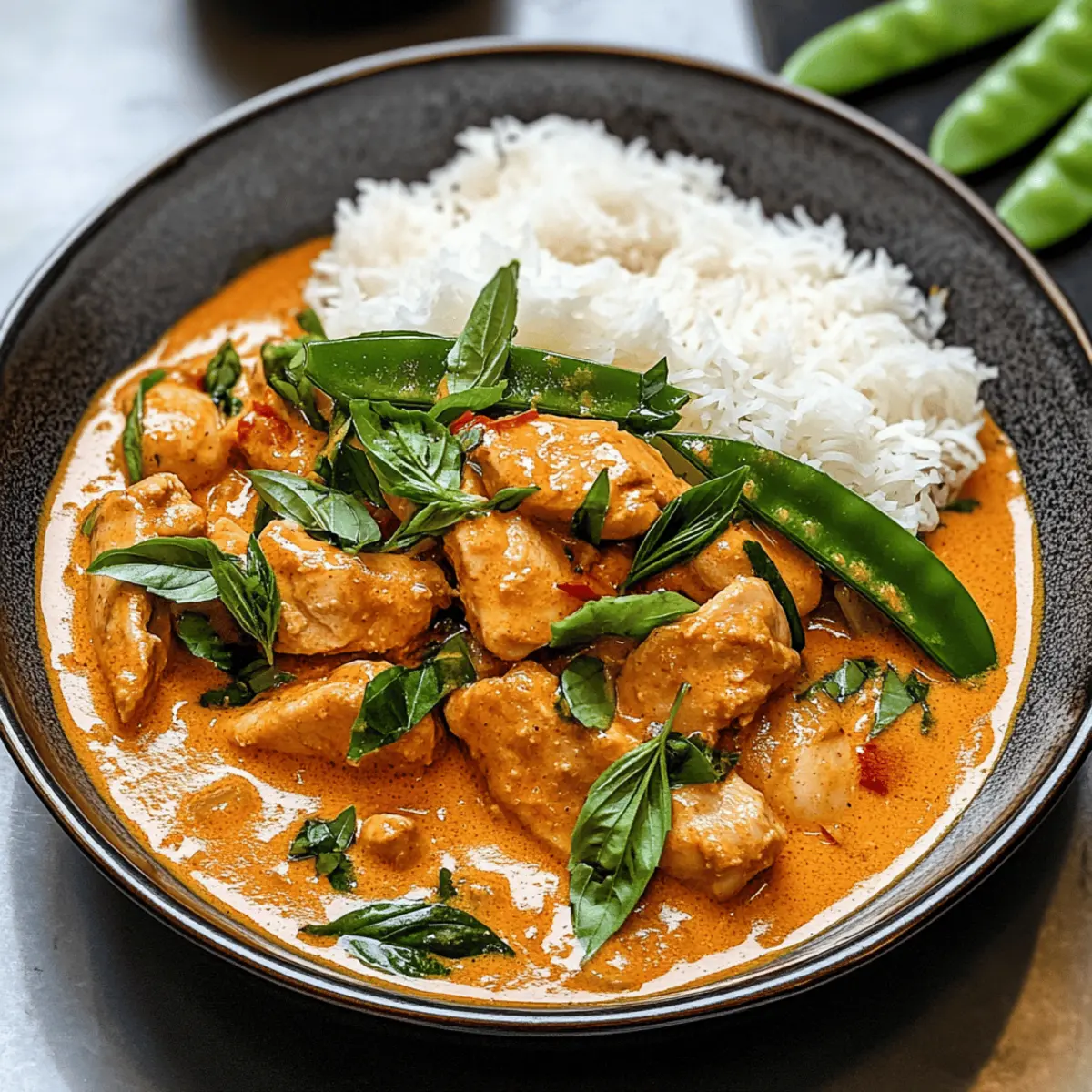 Schnelles Panang Hühnchen Curry mit Kokosnusssoße