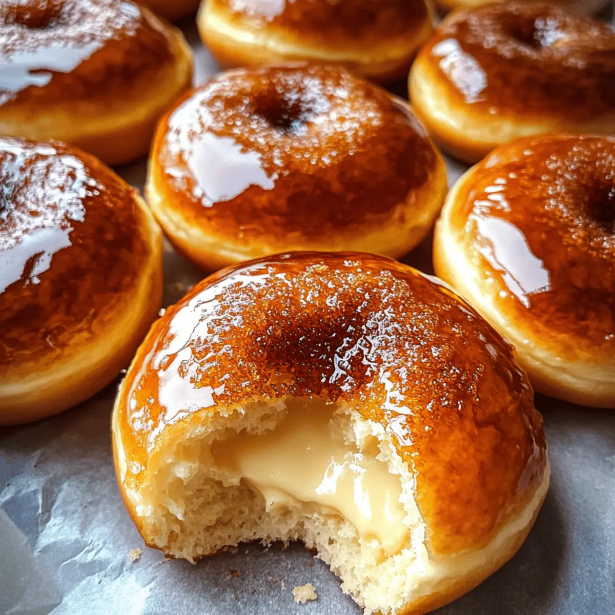 Gebrannte Crème Brûlée Donuts zum Verlieben