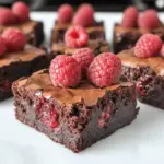 Dicke fudgy Schokoladen-Himbeer-Brownies