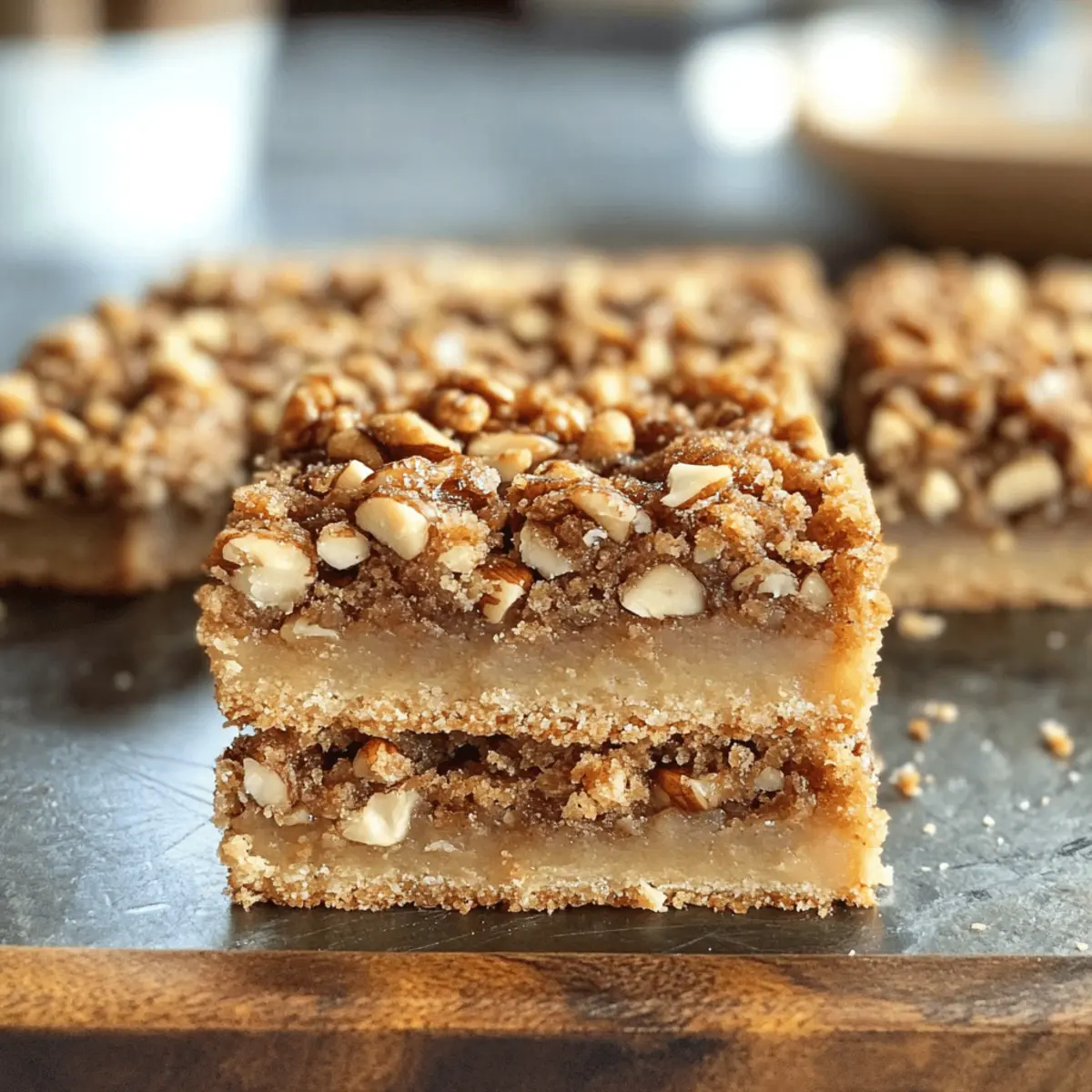 Brauner Zucker Walnuss Shortbread Riegel ganz einfach