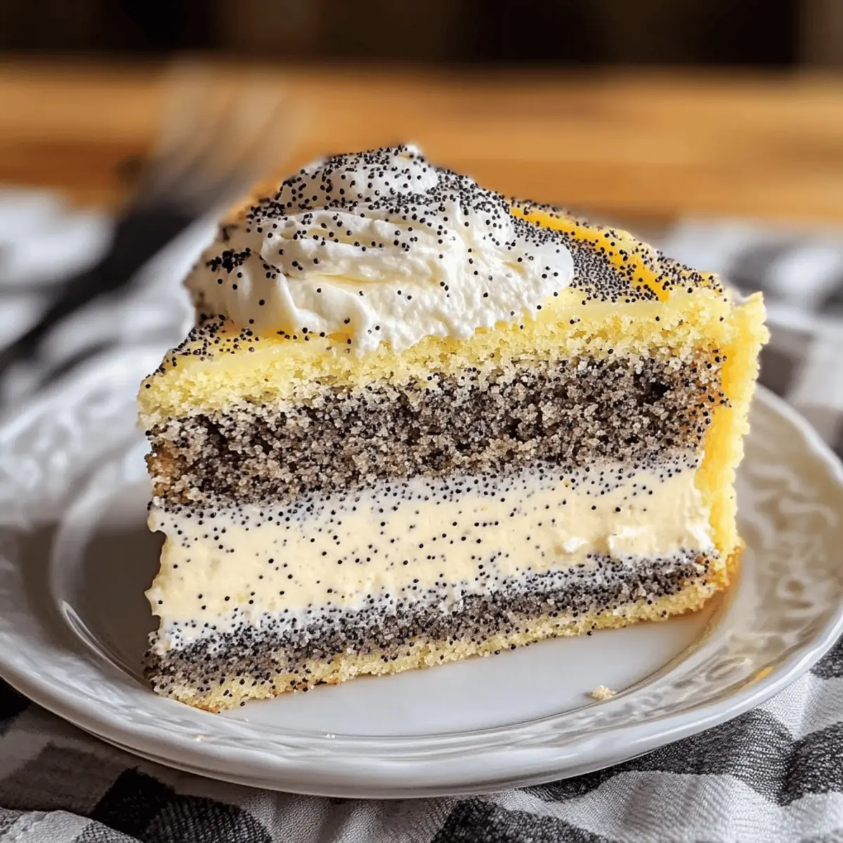 Mohnkuchen mit Pudding und Schmand schnell selber backen