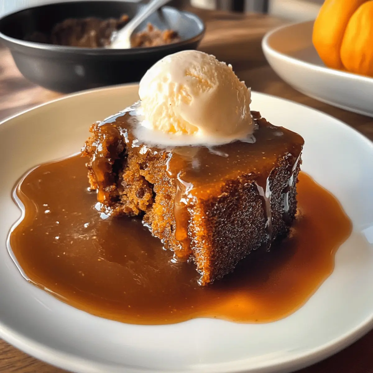 Kürbis-Pie Klebriger Dattel-Pudding für Herbstgenuss