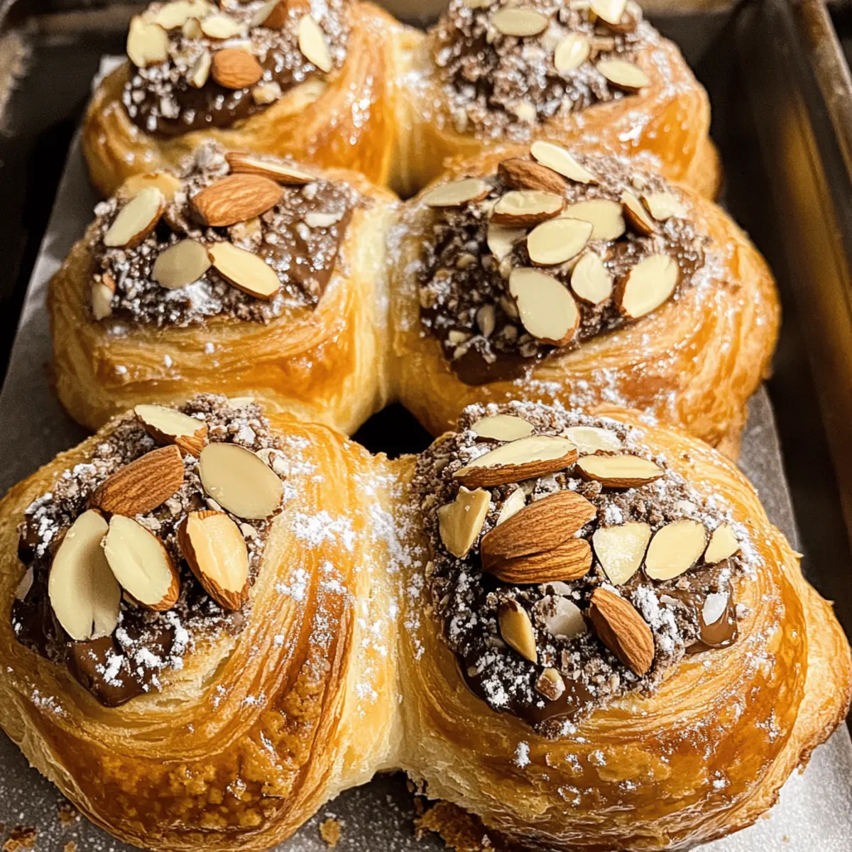 Schokoladenmandelcroissantsrollen ganz einfach selbst machen
