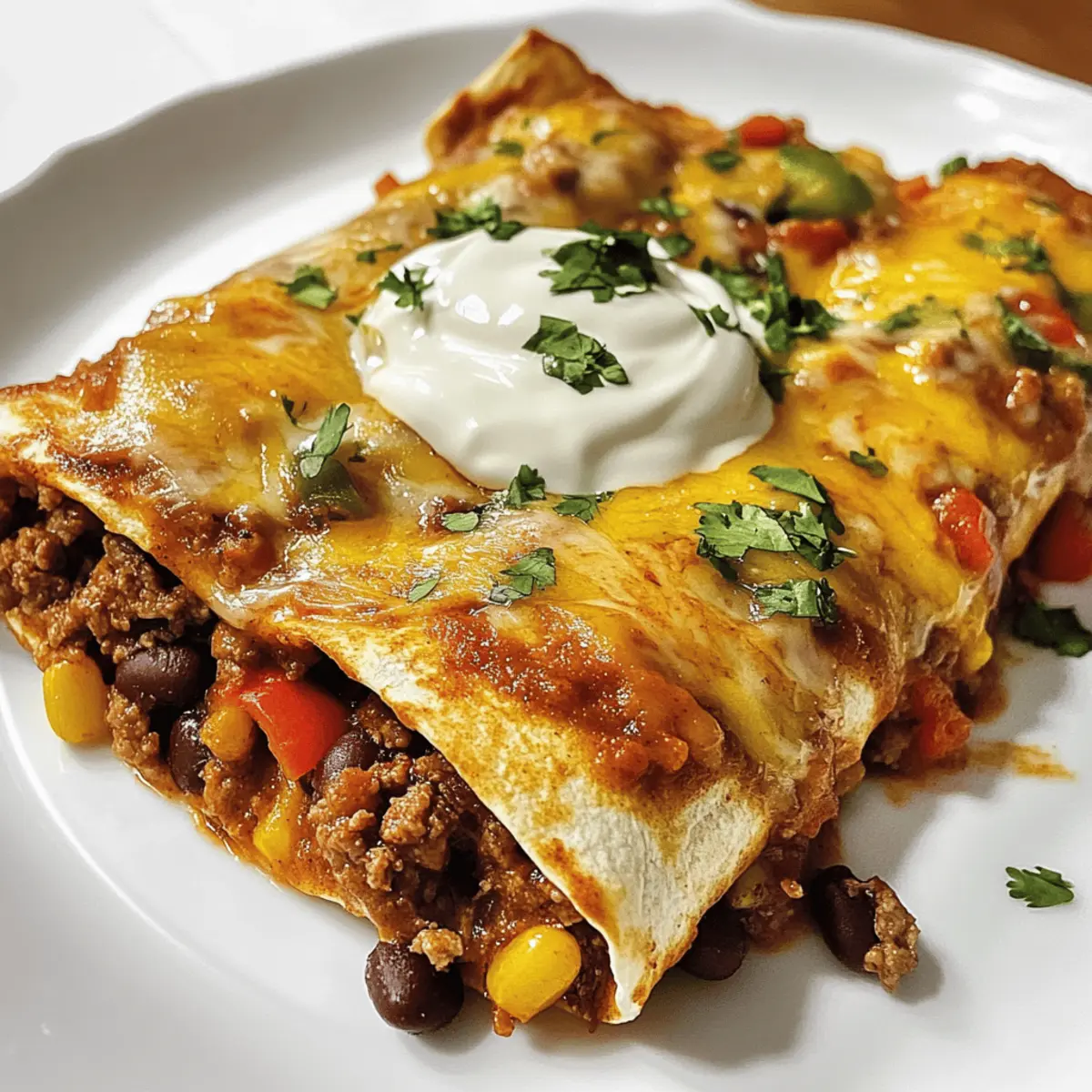 Gebackene Enchiladas mit Hackfleisch entdecken
