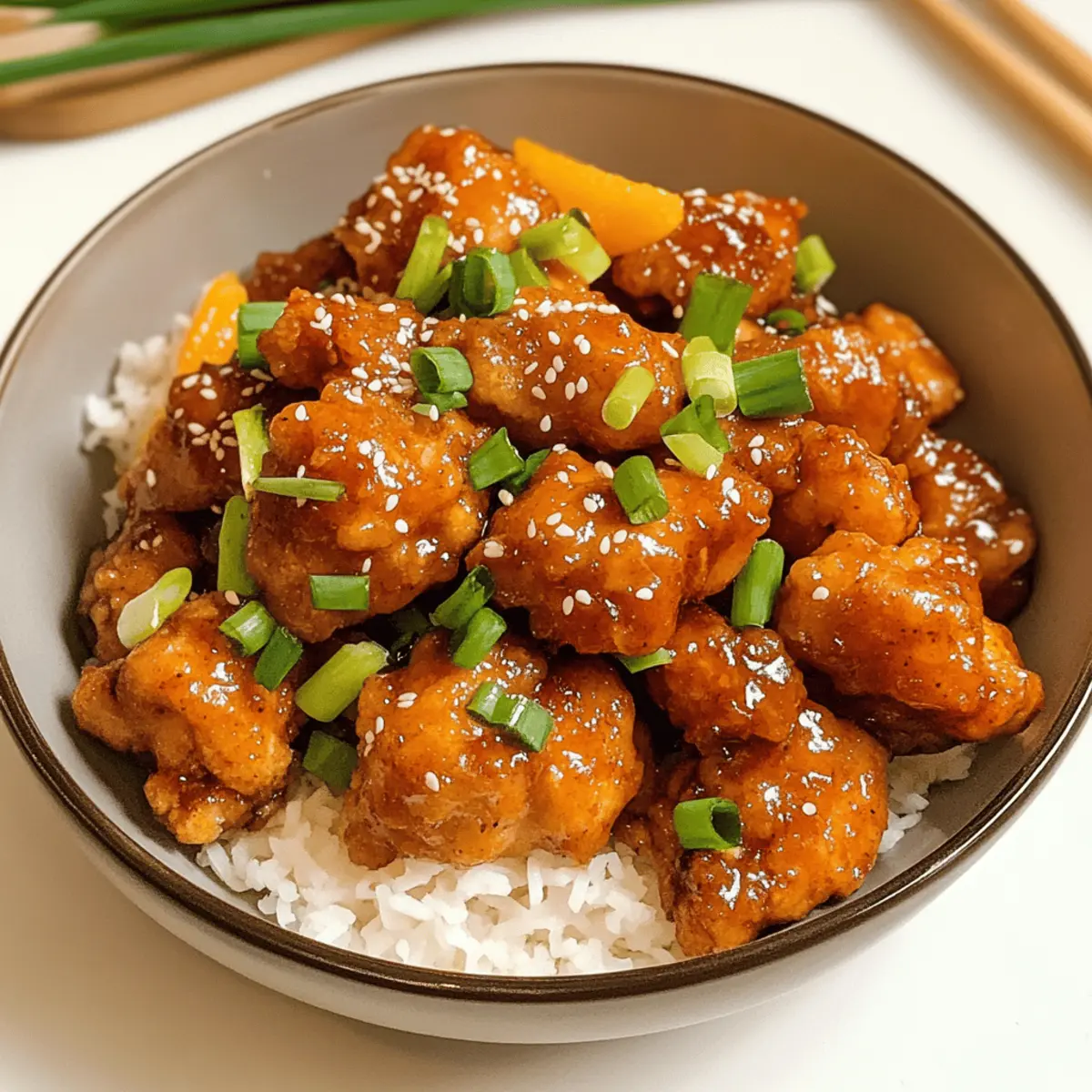 Krosses glutenfreies Orangenhähnchen für Zuhause