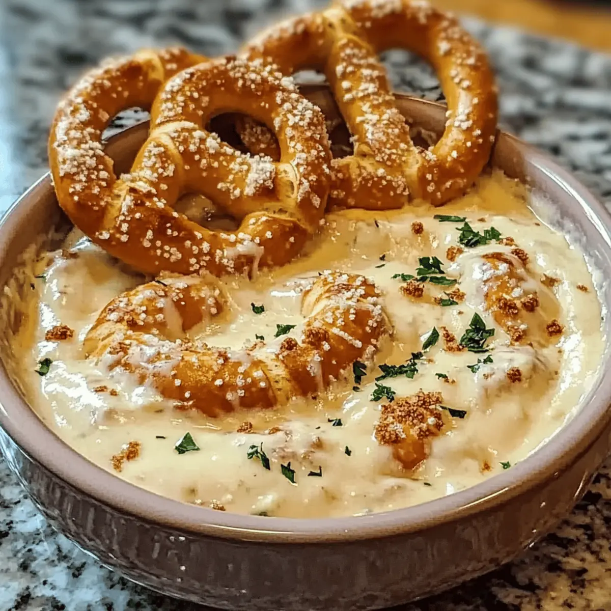 Cremiger und käsiger Brezel-Dip für jeden Anlass